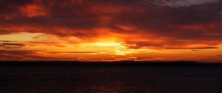 Vi kjørte hjem fra Kollen under en nydelig solnedgang i går!