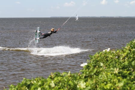 DEILIGE DANMARK: Danmark har uendelig med fete spotter for kiting, men vinden var ikke all verden.