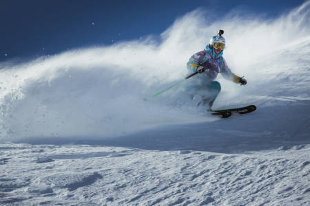 NY SESONG: Hedvig Wessel er klar for en ny sesong med FWT. Her fra stoppet i Fieberbrunn - som hun vant. Foto: Jeremy Bernard