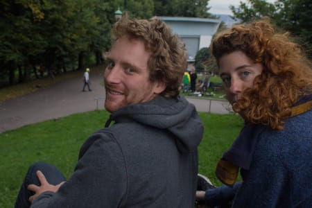 Ramon Kønigshausen fra Sveits, tidligere verdensmester i slalomskating tok turen innom for å kikke.