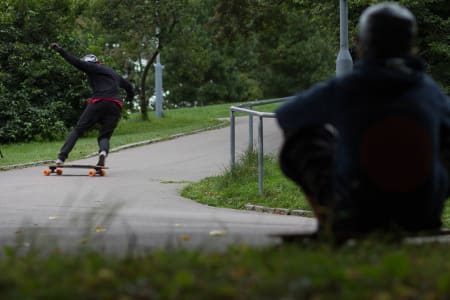 Adrian Jancey i en clean toeside 180 fra freeriden.