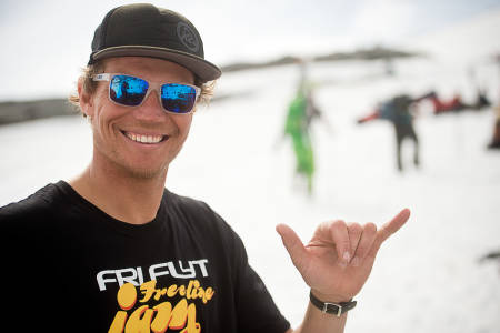 Asbjørn Eggebø Næss er alltid blid på Stryn. Foto: Vegard Breie