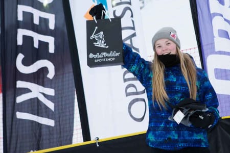 Tora Johansen var eneste jente i juniorklassen, men dro på fælt selv om hun var sikra seier.