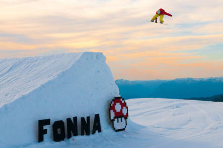 Simon Fossheim på Folgefonna. Foto: Peter Gløersen.