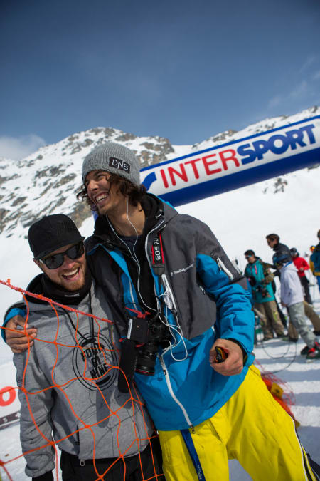 To MEGET fornøyde trenere: Luke Allen og sportssjef Christopher Frankum.