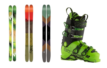 K2 2016/17: Fra venstre: Wayback, Poacher, Marksman og Pinnacle Pro-støvelen.