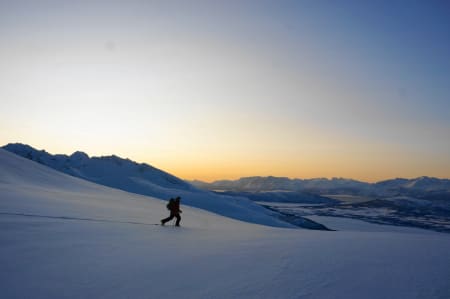 Stig Pettersen ute på tur i Lyngen – Foto: Kjetil M. Samuelsen