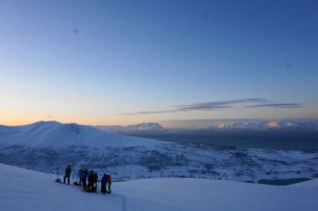 Samling og diskusjon om rutevalg – Foto: Kjetil M. Samuelsen