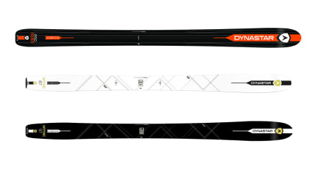 COMEBACK: Storfjellsskia Dynastar Pro Rider (øverst) kommer tilbake neste sesong. Under er neste års utgaver av den lette Mythic-serien.