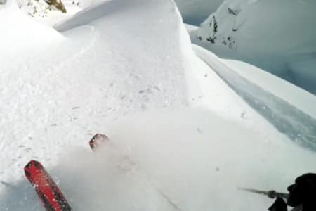 BRATT: Her kjører Aksel Lund Svindal i Alaska. Foto: Skjermdump