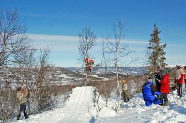 GODT UTFØRT: Et skitrehopp av høy klasse.