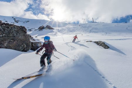 Pudderkjøring i mai er ikke hverdagskost. Foto: Jan Arne Pettersen