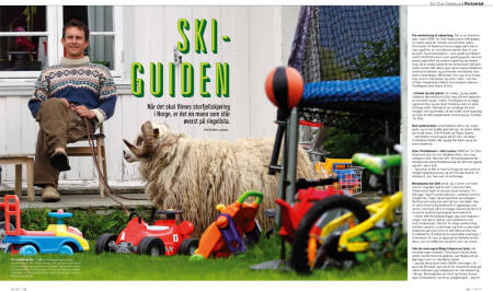 FJELLMORSK: Tor Olav Naalsund er sauebonden som passer på skifilmstjernene når de er til fjells.
