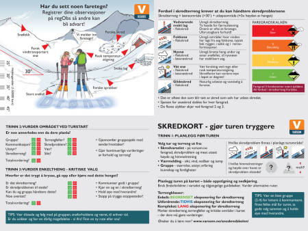 NY UTGAVE: Skredkortet kommer i ny og oppdatert versjon, med mer fokus på terreng enn det forrige.