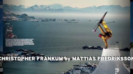 REKLAME: Mattias Fredrikssons bilde av Norges landslagstrener i slopestyle ble godt nok for en svær Salomon-reklame.