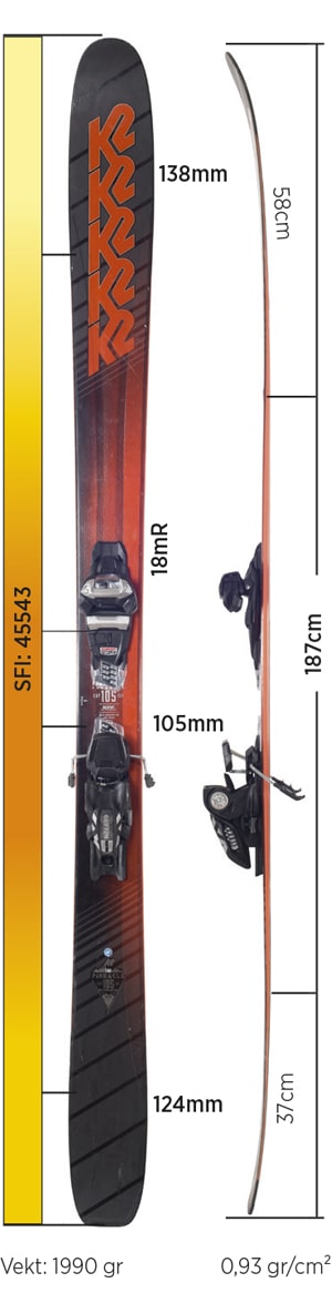 Test av K2 Pinnacle 105 2018 Test av K2 Pinnacle 105 2018