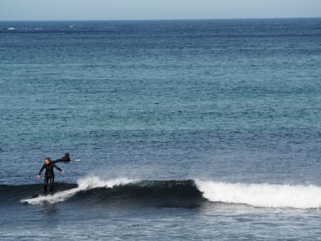 Ukjent surfer på Ervika