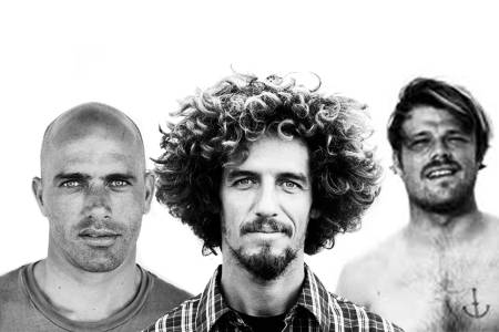 STJEL STILEN: Kelly Slater, Rob Machado og Dane Reynolds er alle forbilder i surfsporten, men hvordan de fremstår med hår og stil varierer ganske mye.