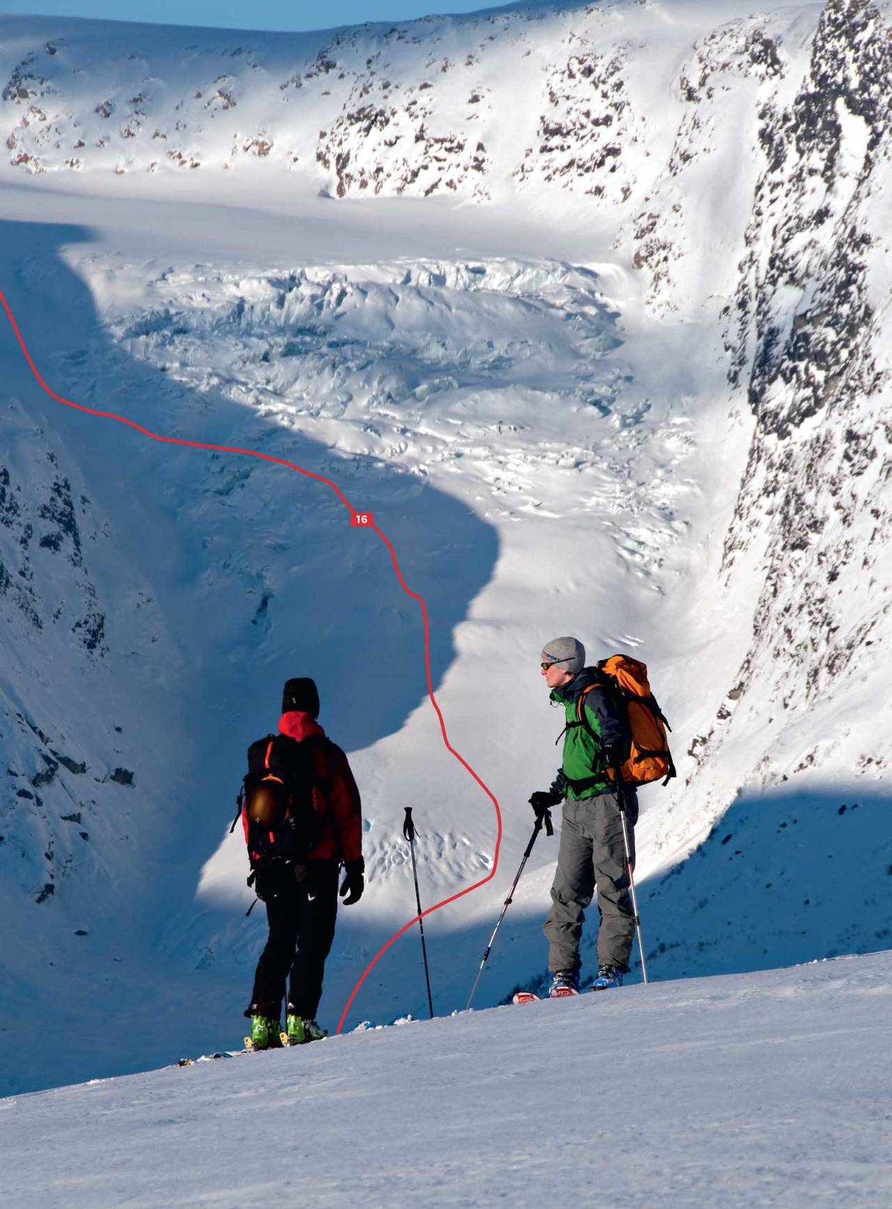 Tuftebreen - mogeleg rute? Foto: Bjørnar Bjørhusdal. / Toppturar i Sogn.