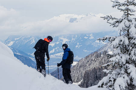 Øystein Aaheim og Stinius Skjøtskift er to av landets beste frikjørere og tilbragte store deler av fjorårssesongen sammen i Lenzerheide. Bilde: Knut August Svisdal