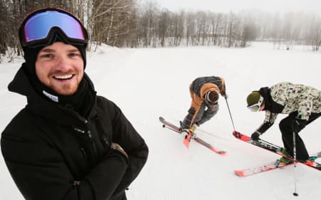 TØFF START PÅ DAGEN: Se hvordan det går når landslagstrener Luke Allen kjører Johan Berg og Felix Usterud på en heftig økt med grabtrening. Bilde: Christian Nerdrum