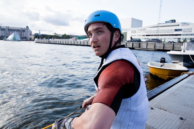 URBAN WAKE: Remi Meum fikk seg noen dager utenfor operaen under Oslo Water Games. Foto: Christian Nerdrum