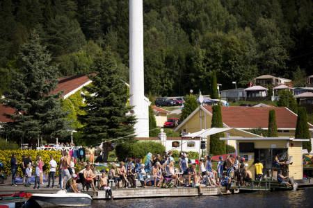 Akrivfoto: Jentene inntar Norsjø Kabelpark 12. juni