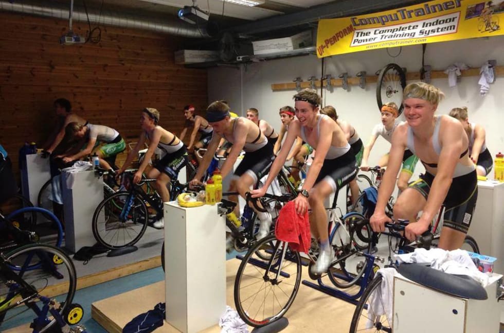 Rulletrening på NTG Lillehammer. Foto: Privat Spinning NTG Lillehammer 2015 - Foto Privat 1400x924