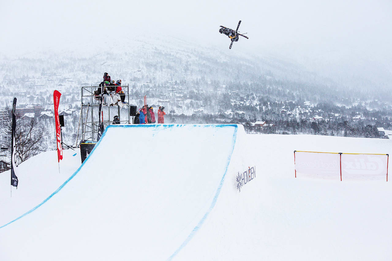 VIKTIG SEIER: Klaus Finne vant big air-rennet på Hovden etter nyttår, noe som ga billett til X Games Oslo. Foto: Andreas Fausko