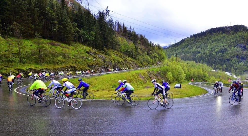 TILLATT I TURRITT: Skivebremser vil bli tillatt i eksempelvis Bergen-Voss, men det vil fortsatt ikke kunne brukes i aktive ritt. Foto: Bergen-Voss.