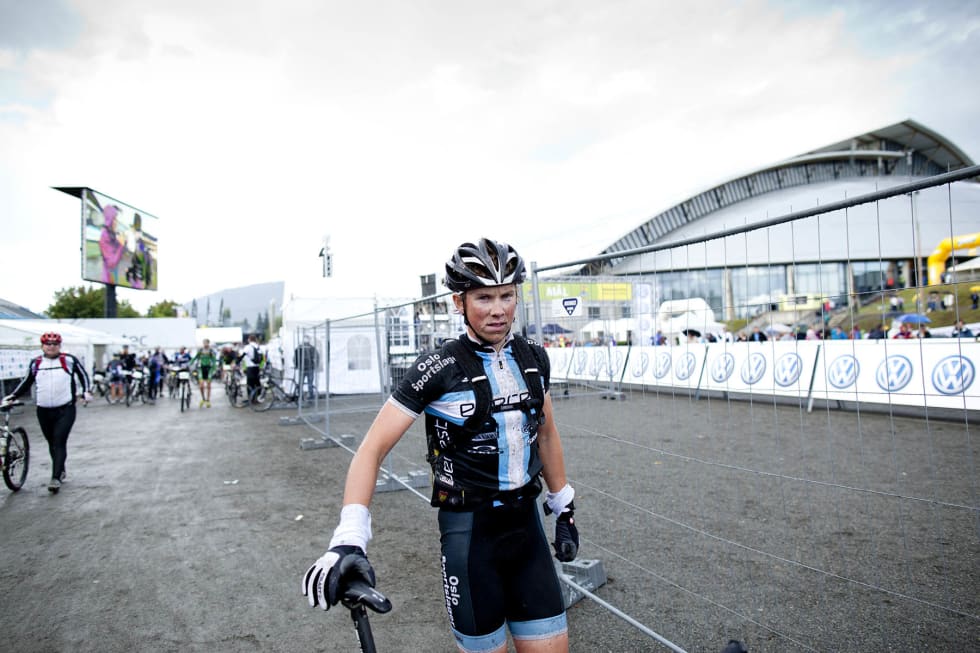FØR I TIDA: En ung Carl Fredrik Hagen, som her i 2012 syklet inn til en 57.plass i Menn Elite. I et ritt er det kun førsteplass som gjelder, og e Hagen vant rittet i 2015. Foto: Kristoffer H. Kippernes _MG_7458