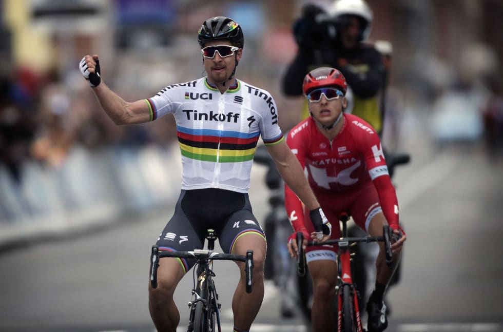 Fabian Cancellara foran Sep Van Marcke under Gent-Wevelgem 2016 - Foto: Cor Vos Vermieke Cancellara - Sep van Marcke - Gent Wetvelgem 2016 - Cor Vos 1400x924