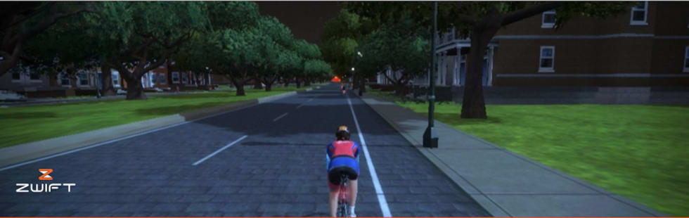 Kristin Falck har fått sansen for å kjøre innetreningen i dataprogrammet Zwift, og har til og med fått Rye-drakta på sin egen profil i programmet. Foto: Skjermdump Zwift 1 JPG 1400x