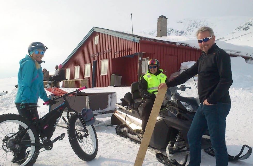 Sjekkpunktene blir viktige, og Nina Gässler, som er primus motor for Fat Viking Challenge har allerede kontroll på både løyper, hytter og hjelpekorps. Foto: Nina Gässler Fat Viking Challenge check point - Foto Nina Gässler 1400x920