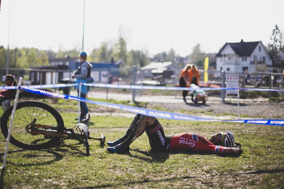LANG DAG: Det måtte nesten i underkant av to timer til med hard innsats for å fullføre for Petter Fagerhaug.