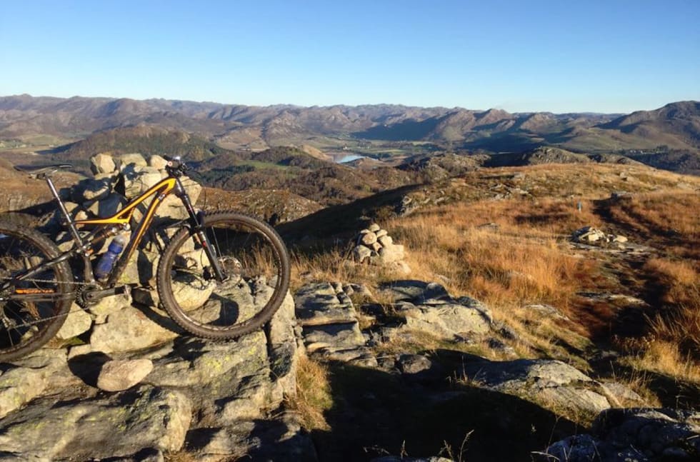Jæren er blitt et nytt mekka for stisykling. Foto: Privat Nonsfjellet på Ålgård - Foto Privat 1400x924