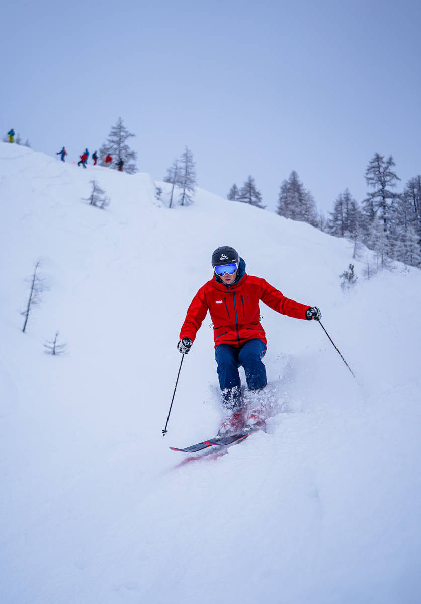 PÅ SKI: Det er ingen tvil om at Benjamin Raich er helt rå på ski. Foto: Joakim Dokka Benjamin Raich i Alpene
