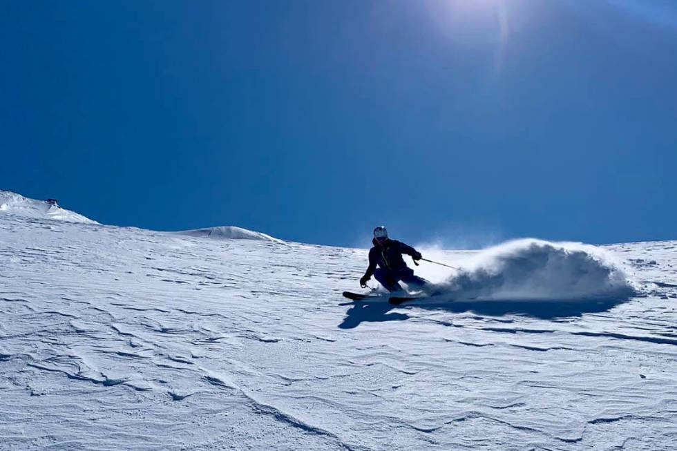 TESTET: Slik så det ut da skianlegget på Fonna ble testet for en uke siden. Foto: Michael Iversen Folgefonna
