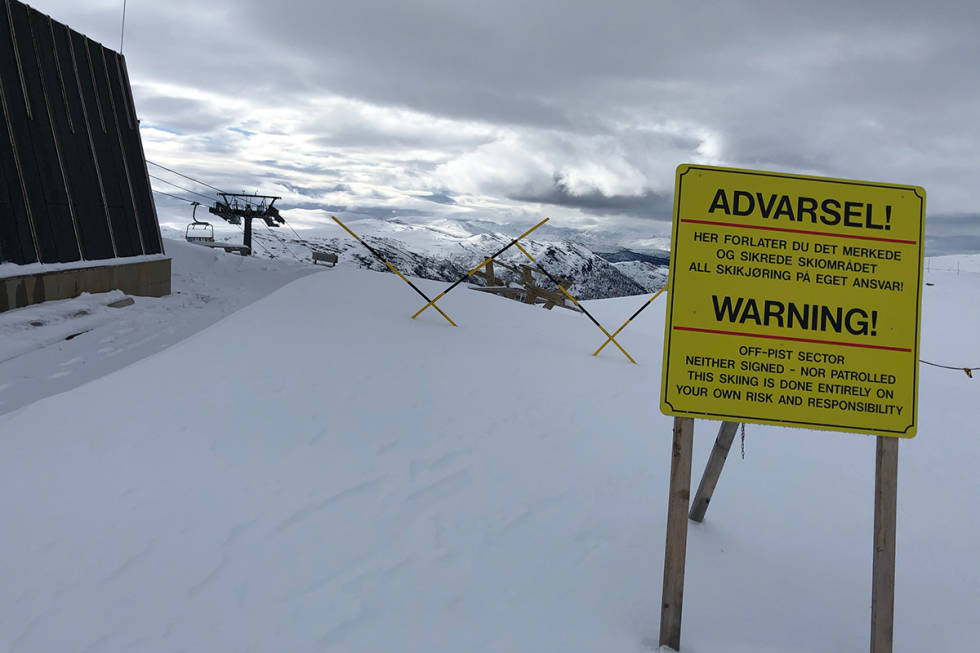 STENGT: Bratthenget og Nåløye er stengt nå. Foto: Anders Holtet Hovden alpinsenter