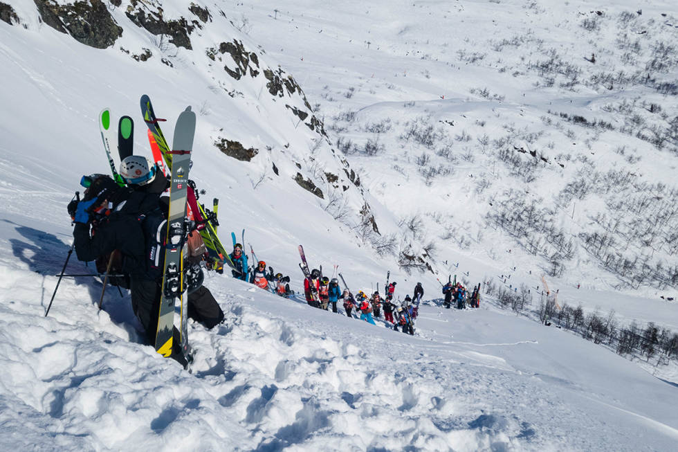 POPULÆRT: Frikjøring har god rekruttering blant unge. Foto: Norway Freeride Jr Norgescup frikjøring