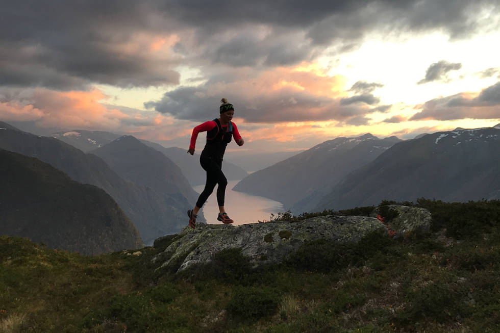 LØPING: Malene Blikken Haukøy avslører hvordan en typisk høstuke ser ut for hun. Foto: Mikkel Frodahl Malene Blikken Haukøy løping