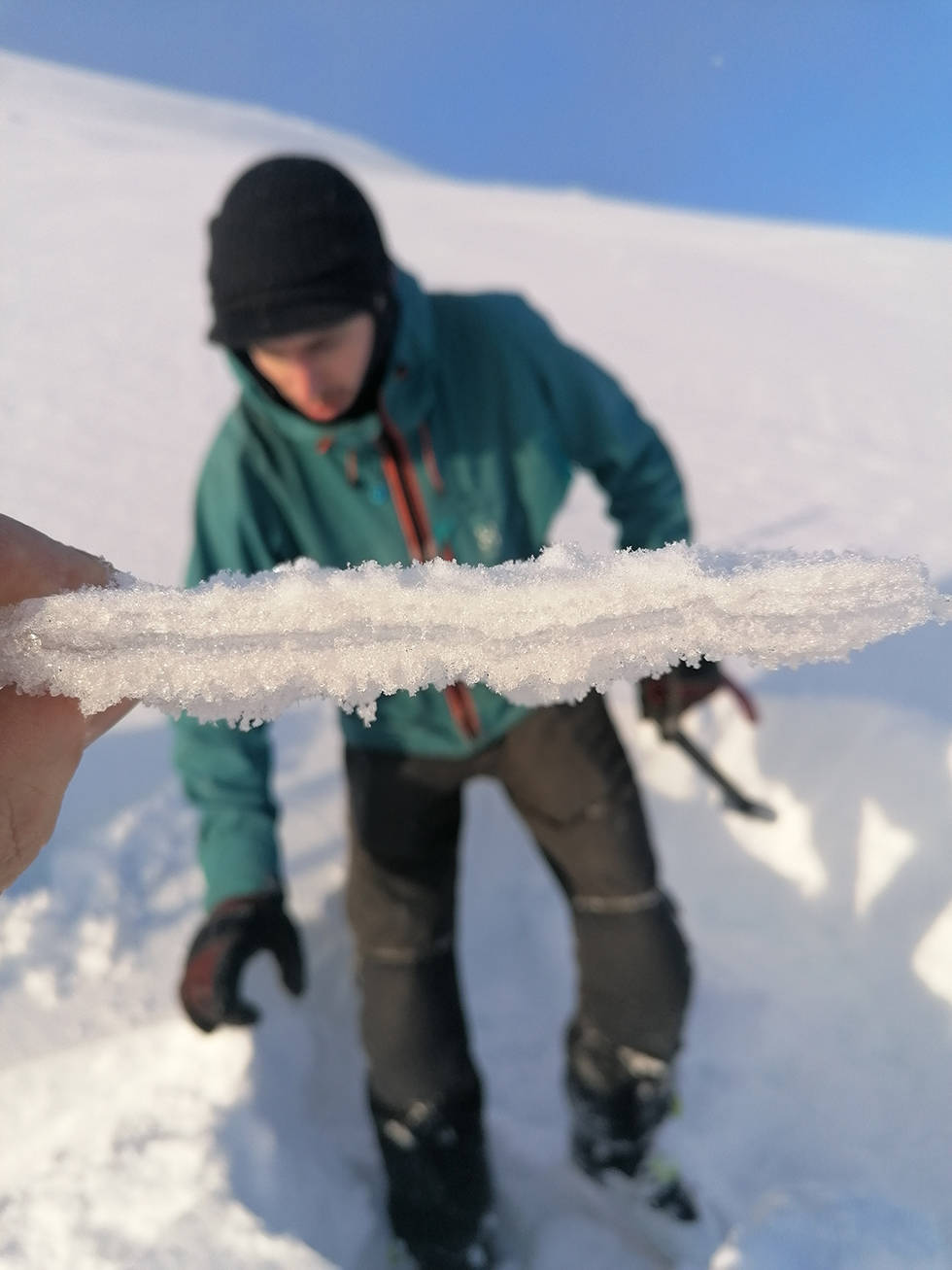 PROFIL: Slik var snøen i Beretlia. Foto: Patrik Jonsson Snøskred Beretlia