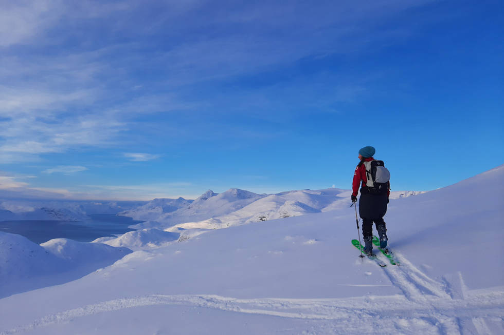 FINE FORHOLD: Det var fantastiske forhold i Jotunheimen i helga. Foto: Lisa Kvålshaugen Bjærum Topptur Bygdin