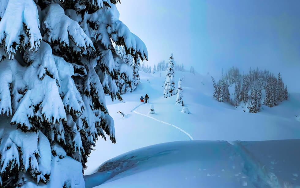 I WHISTLER: Bilde fra innspillinga i Whistler. Foto: Guillaume Tessier På innspilling for MSP