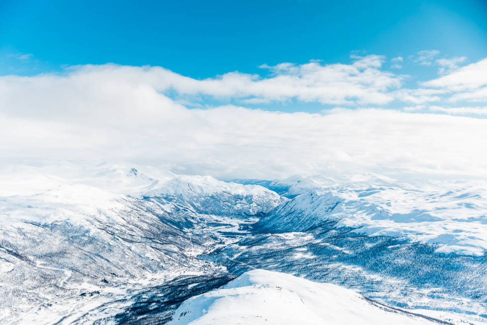 Utsikten fra toppen av Svarthetta er upåklagelig. Foto: Andreas Løve Storm Fausko Svarthetta Hemsedal