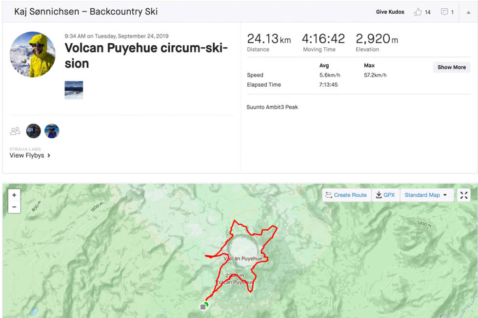 VULKANTUR: Fra Finn Hovems Strava. Topptur Sør-Amerika