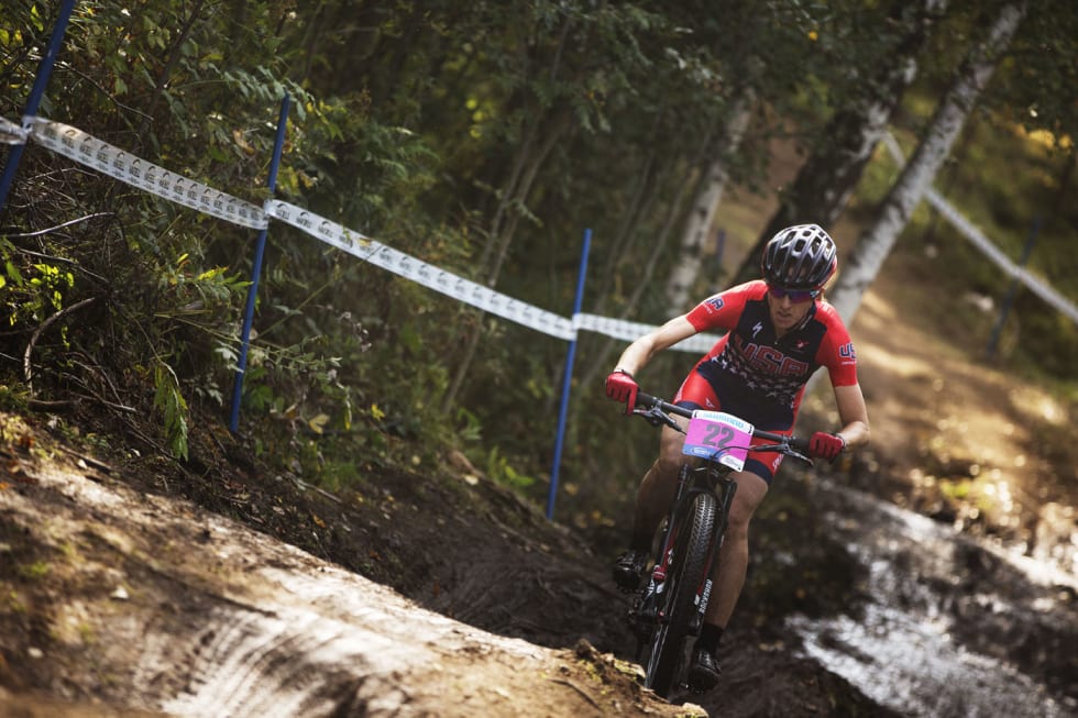 ETT STEG OPP: Leah Davidson kjørte seg inn til pallplass på Hafjell i fjor, og tok steget opp til tredjeplassen i lørdagens ritt. (foto: Kristoffer H. Kippernes) _IPP9713