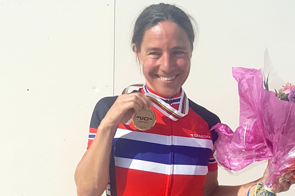 VM-KLAR: Kristin Falck var eneste norske som tok medalje under masters-VM i fjor. Foto: Espen Kommisar Olsen Kristin Falck - Masters-VM bronze 2017 - Epsen Kommisar Fossheim
