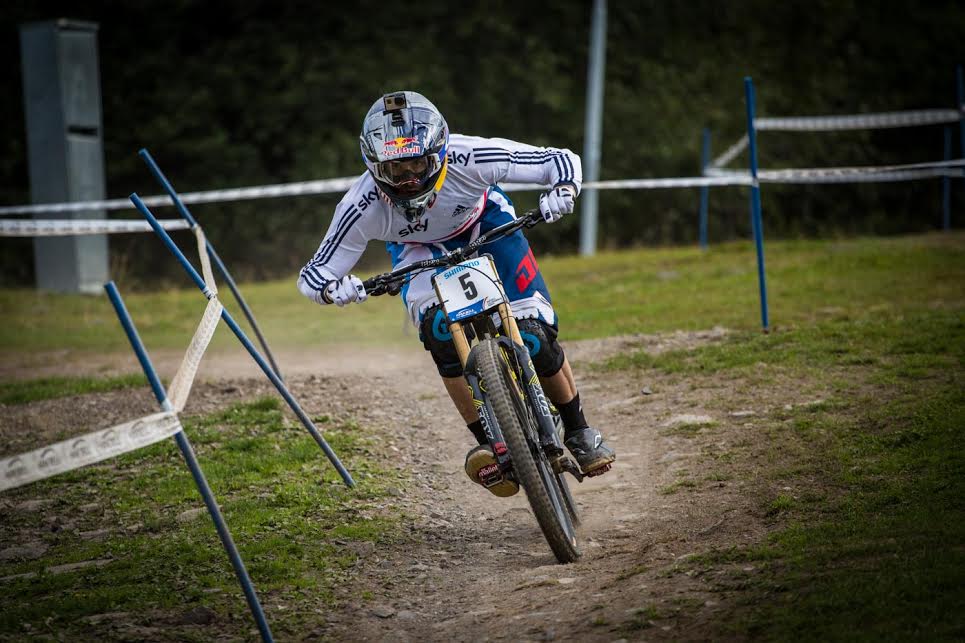 VINNERSKALLE: Gee Atherton tryna fra pallplass på Hafjell i fjor, og er sugen på revansje. gee