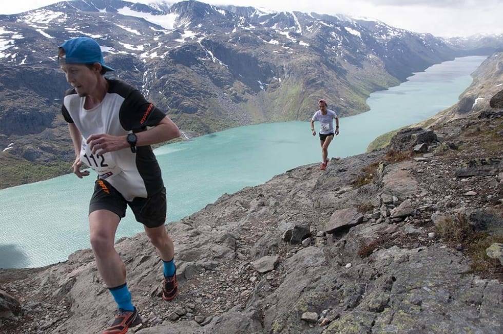 FJELL-PROFIL: Dynafit er hovedsponsor for det nye fjelløpet. Her fra Besseggløpet i 2019. Kjell M. Berli i fint driv. Foto: Gunhild Aaslie Soldal fjelløping i jotunheimen